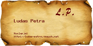 Ludas Petra névjegykártya